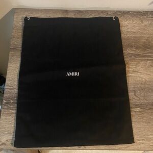 AMIRI Black Dust Storage Bag with Logo for Shoes Shoulder Crossbody 13.5x18